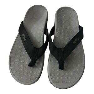 Orthaheel Arch Support Black Orthotic Footbed Flip Flop Sandals - Sz 10